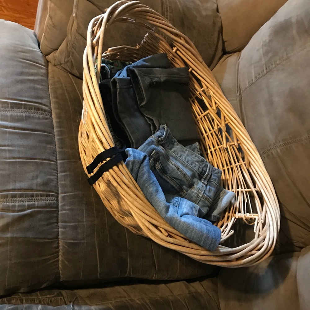 A bundle of pants, shorts, skirts and capris